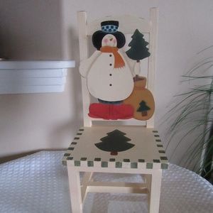 Christmas Wooden Chair